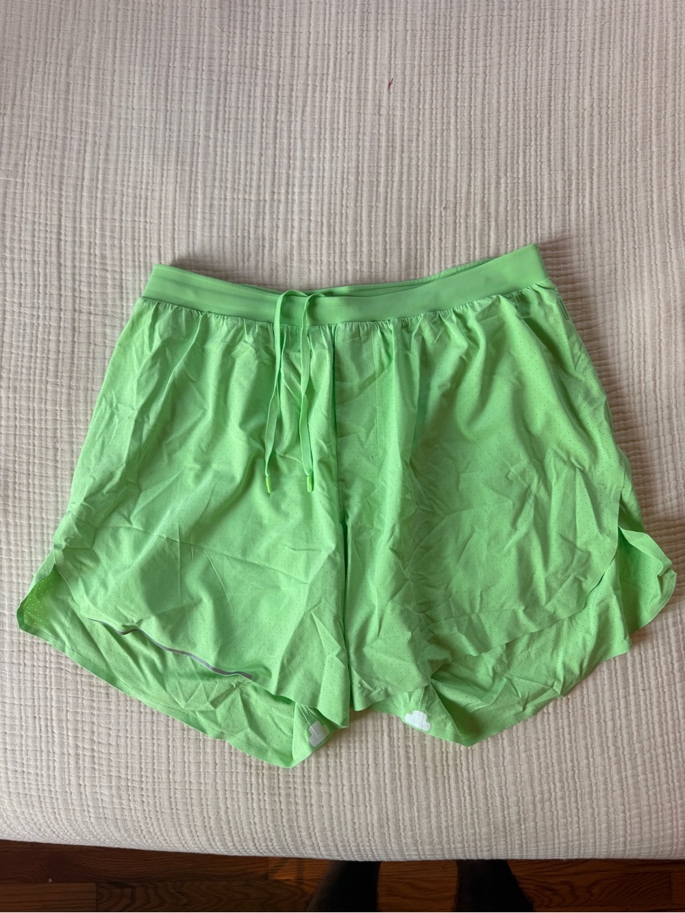 lululemon athletica Men’s Neon Green Athletic Shorts with Drawstring